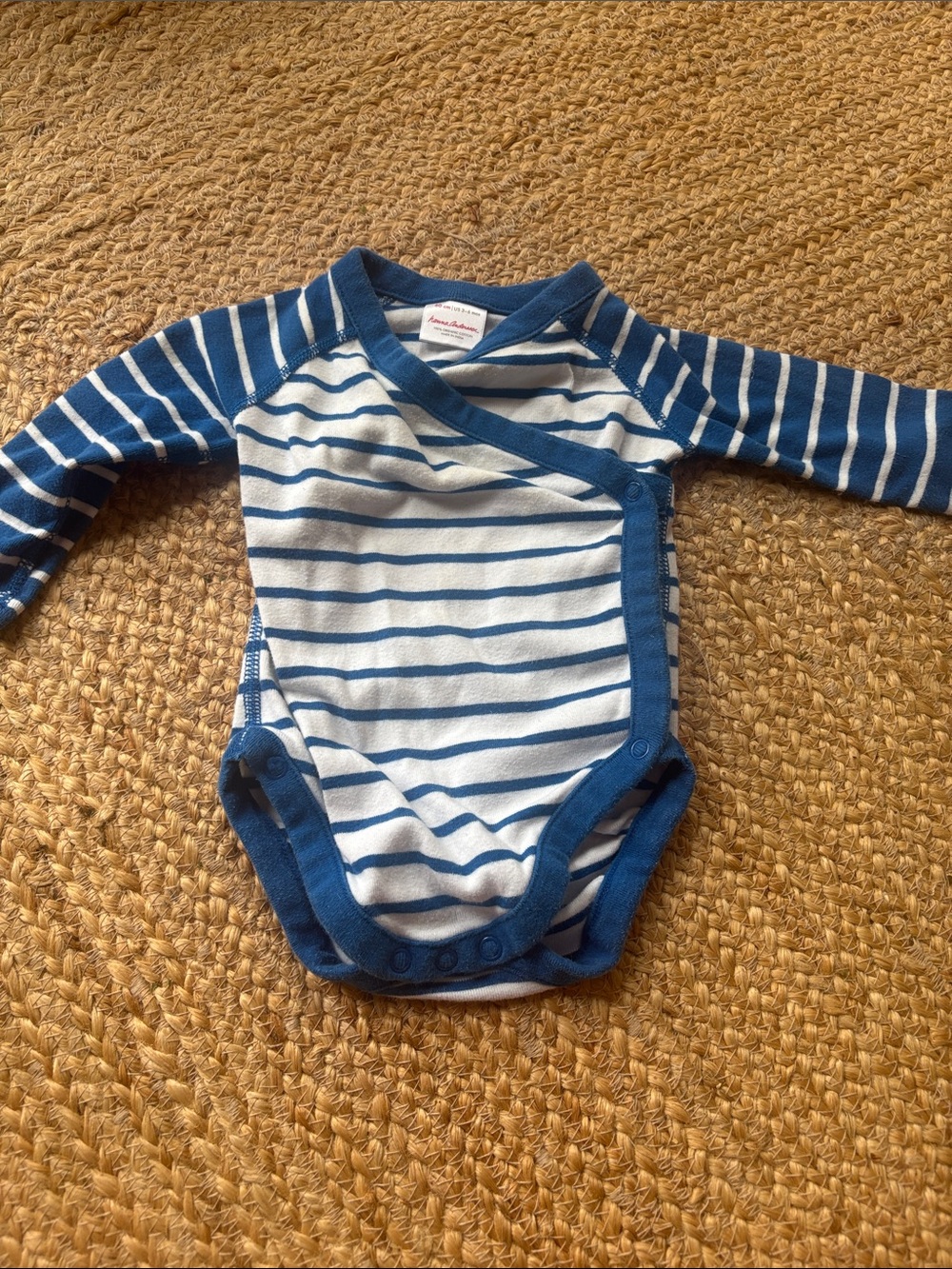 Hanna Anderson Blue Striped Bodysuit